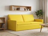 2 Seater Sofa Light Yellow 150 x 81 x 82 cm Fabric 42041082