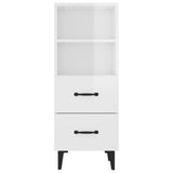 Sideboard High Gloss White 34.5x34x90 cm Engineered Wood 812372
