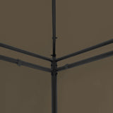 Gazebo with Curtains 600x298x270 cm Taupe 180 g/m 312247