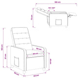 Recliner Chair Black 65 x 93 x 102 cm Fabric 42051309