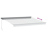 Manual Retractable Awning with LEDs Anthracite&White 450x350 cm 3215813