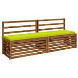 2-Piece Bench Cushions SOEST 2 pcs 100% Polyester Bright Green 949167