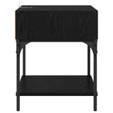 Bedside Table 2 pcs Black Oak 40 x 40 x 50 cm Engineered Wood 881817