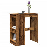 ZNTS Bar Table with Racks Old Wood 90x47.5x103.5 cm Engineered Wood 854344