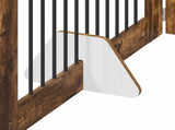 Dog Gate with Stands 2 pcs Smoked Oak 100 x 60 cm 892111