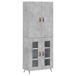 Highboard Concrete Grey 69.5x34x180 cm Engineered Wood 3195711
