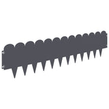 Lawn Edging 10 pcs 103 x 25 cm Steel Anthracite 8008699