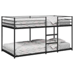 ZNTS Bunk Bed without Mattress Black 100x200 cm Steel 4019879