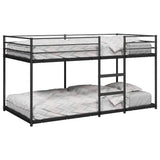 ZNTS Bunk Bed without Mattress Black 100x190 cm Steel 4019878