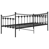 Sofa Bed Frame Black Powder-coated metal 200 x 90 cm 324755
