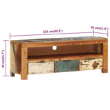 TV Cabinet 110x30x40 cm Solid Reclaimed Wood 338028