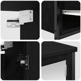 Bathroom Furniture Set with Shelf Wall-mounted 5 pcs Black oak 3328384