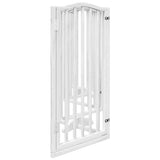 Dog Gate with Door Foldable 6 Panels White 300 cm Poplar Wood 352215