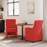 Dining Chairs with Wheels with Wheels 2 pcs Red 58 x 65 x 98 cm 42017888