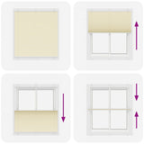 Pleated Blind Cream 120x150 cm Fabric Width 119.4 cm Polyester 4015300