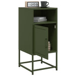 ZNTS Bedside Cabinet Olive Green 36x39x78 cm Steel 846574