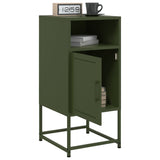 ZNTS Bedside Cabinet Olive Green 36x39x78 cm Steel 846574