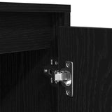 TV Cabinet with LED Lights Black Oak 193,5x41x50 cm 3328436