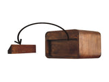 Solid Wood Floating Mini Chestnut Bedside, 2 Drawers, Dark Brown B2743P402930