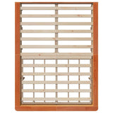 Bed Frame Wax Brown 140 x 190 cm Solid Pine Wood 3385723