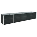 ZNTS Garden Raised Bed Galvanised Steel 400x80x77 cm Anthracite 47063