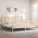 Bed Frame without Mattress 200x200 cm Solid Wood 3194006