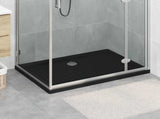Shower Base Tray with Dots 100 x 70 x 4 cm ABS Black 42033514