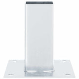 Post Bases Square 12 pcs Silver 71x71 mm Galvanised Steel 42000007