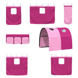 Kids'Loft Bed Frame White and Pink 90 x 190 cm Metal 42020866