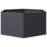 ZNTS Garden Planter Anthracite Hexagon 104x90x45 cm Steel 851131