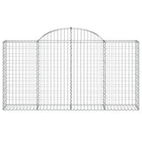 Arched Gabion Baskets 13 pcs 200x30x100/120 cm Galvanised Iron 3146121