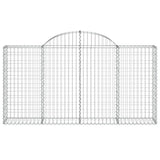 Arched Gabion Baskets 12 pcs 200x30x100/120 cm Galvanised Iron 3146120