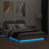 Bed Frame with LED without Mattress Sonoma Oak 135x190 cm Double 3210047