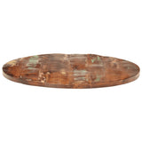 Table Top 70x2.5 cm Round Solid Wood Reclaimed 370027