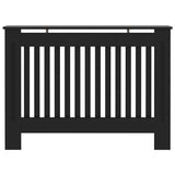 Radiator Cover Black 112x19x81.5 cm Engineered Wood 288174