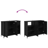 Sideboard Black Oak 100 x 33 x 75 cm Engineered Wood 882827