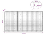 Gabion with 5 mm Wire and 10x10 cm Mesh 300x50x200 cm 3465264