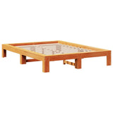 Bed Frame without Mattress Wax Brown 150x200 cm King Size Solid Wood Pine 3308737