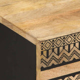 Bed Cabinet Black 40x33.5x46 cm Solid Rough Wood Mango 4018626