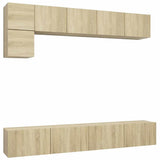 5 Piece TV Cabinet Set Sonoma Oak Engineered Wood 3079009