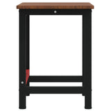 Workbench Dark Brown 100x60x81.5 cm Solid Wood Oak Rectangular 3309659