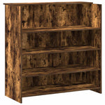 Reception Desk Smoked Oak 200x50x103.5 cm Engineered Wood 3324182