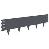 Lawn Edging 10 pcs 100 x 25 cm Steel Anthracite 8008608