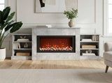 Electric Fireplace Concrete 140 x 30 x 67 cm Engineered wood 8021146