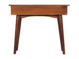 Solid Wood Mini Chestnut Hallway Console, 2 Drawers, Nordic Legs, Chestnut, Brown B2743P403207