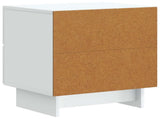 Bedside Cabinet 2 pcs White 43 x 34.5 x 47.5 cm Engineered Wood 893836