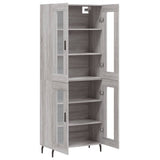 Highboard Grey Sonoma 69.5x34x180 cm Engineered Wood 3198295