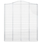Arched Gabion Basket 200x30x220/240 cm Galvanised Iron 153391