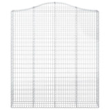 Arched Gabion Basket 200x30x220/240 cm Galvanised Iron 153391