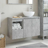 Bathroom Furniture Set 2 pcs Concrete Grey Engineered Wood 3404037